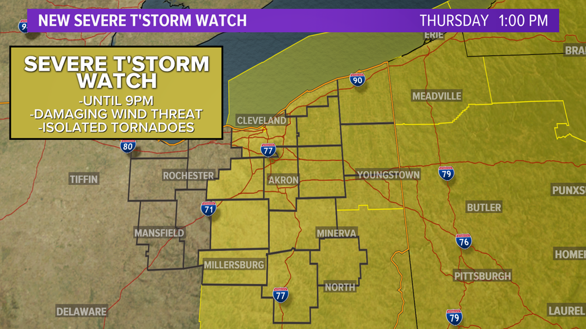 Severe Thunderstorm Watch for several Northeast Ohio counties in effect ...