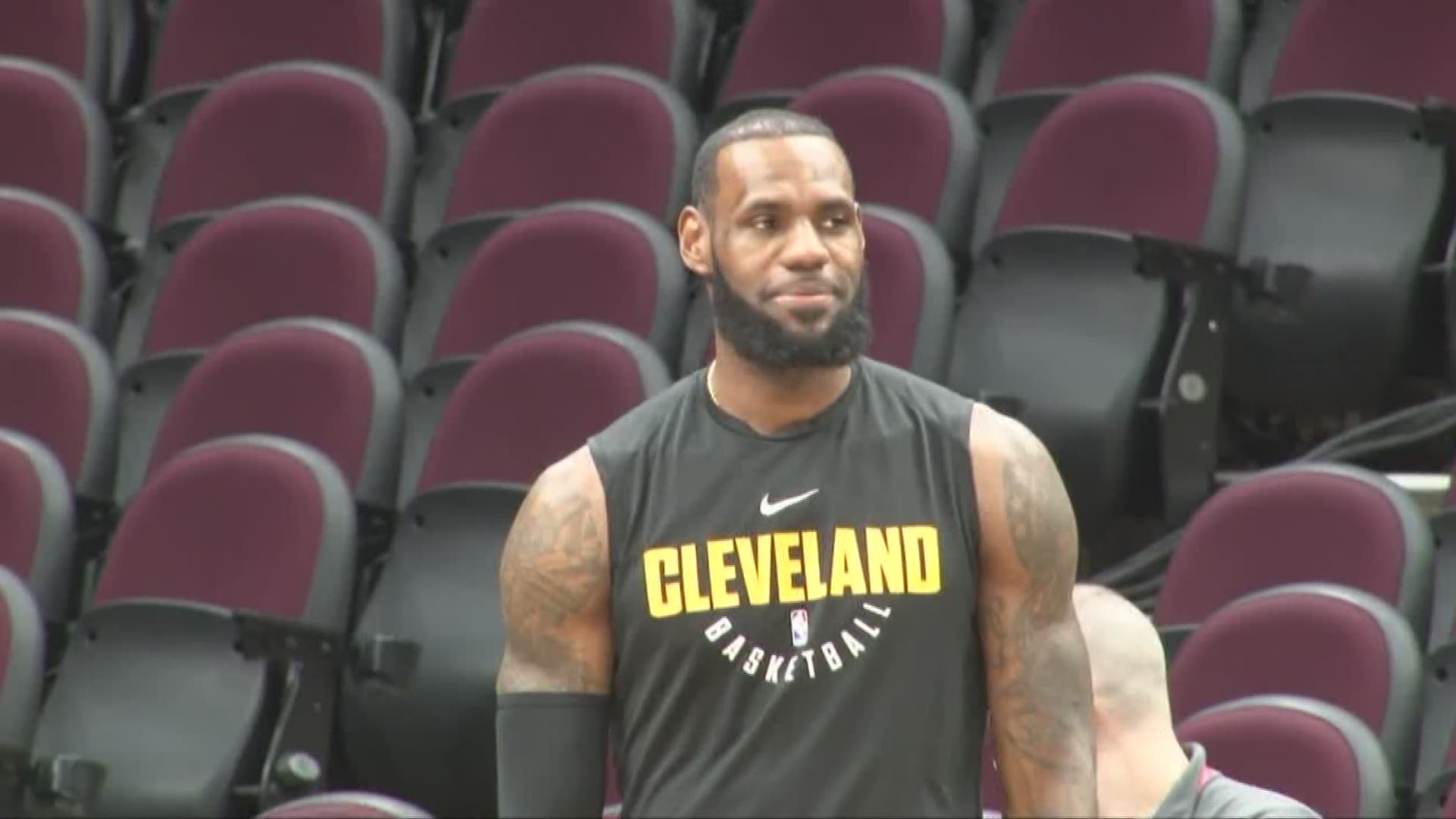 Cavaliers and Warriors hold practice at Q before Game 3 of NBA Finals