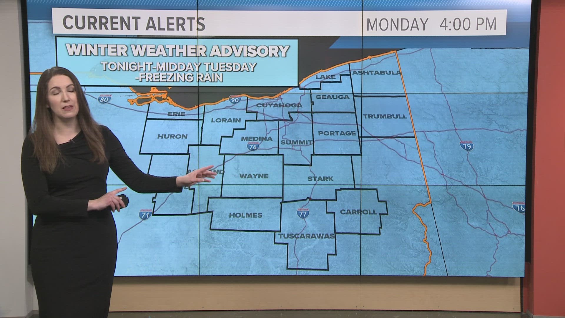 Winter Weather Advisory for freezing rain in Northeast Ohio