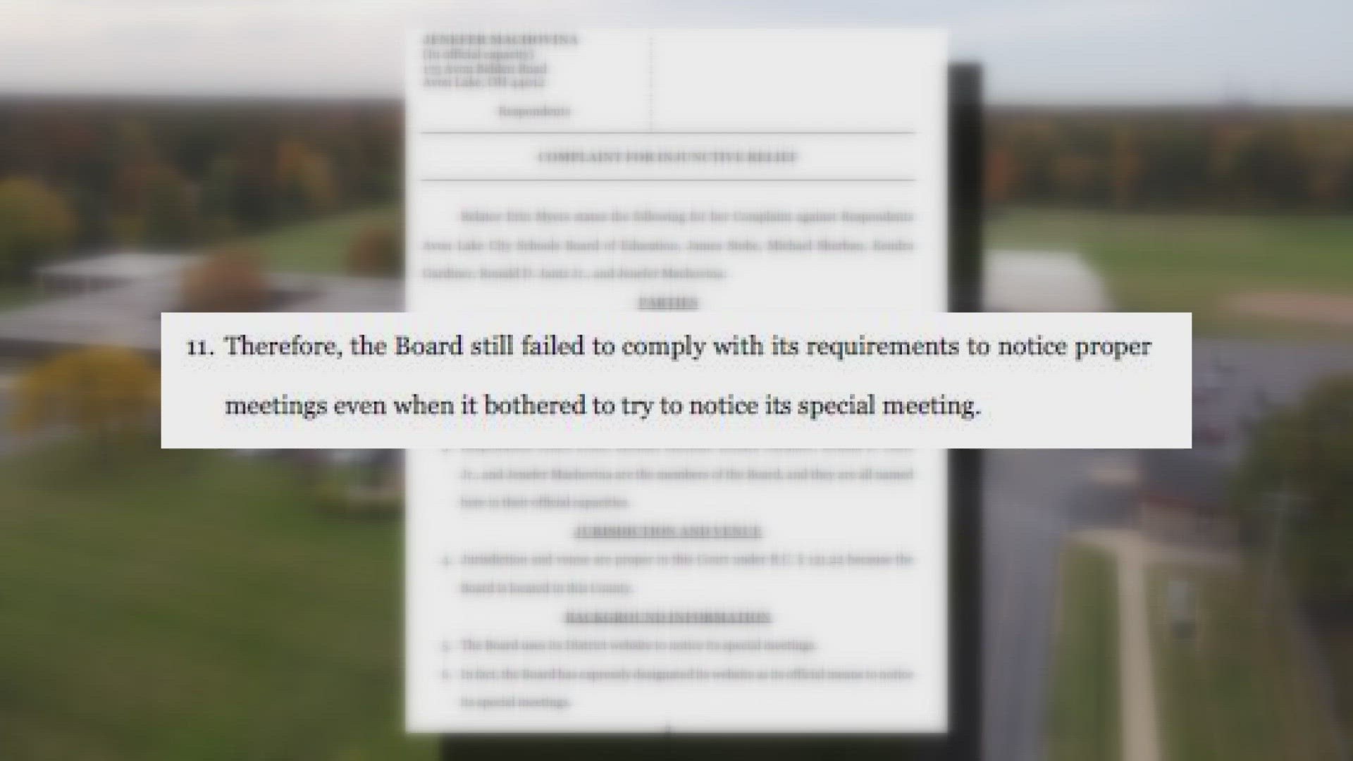 The suit claims the board failed to post notices and the purpose of multiple special meetings, including a meeting that approved the new superintendent's contract.