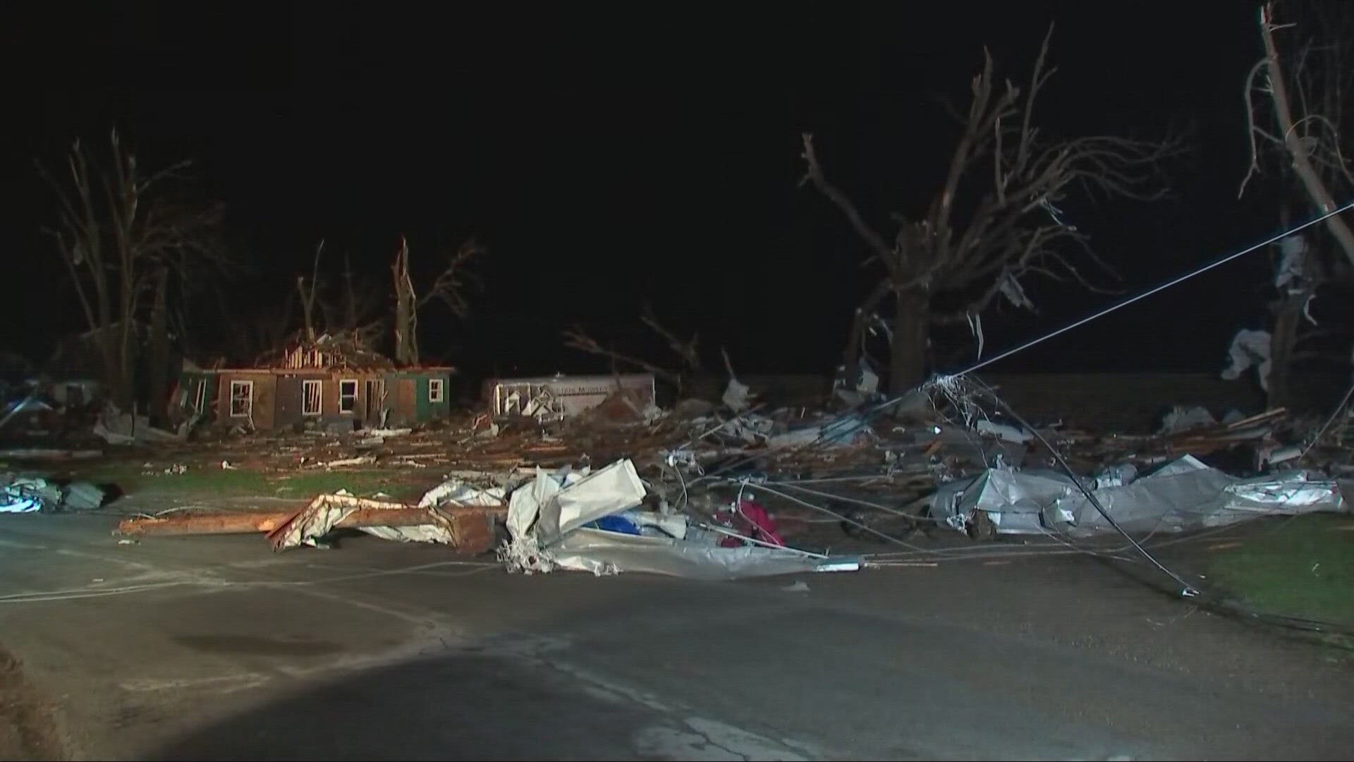 Extensive storm damage in the Indian Lake community in Logan County after severe weather moved through the region.