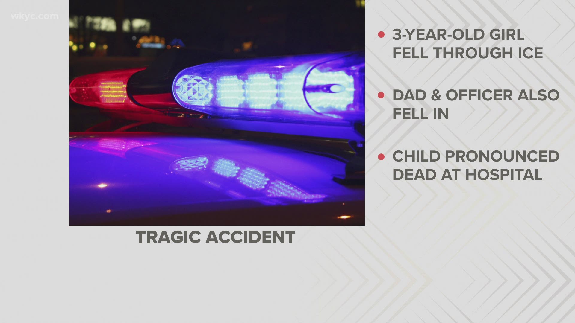 The father was attempting to rescue his daughter who had wandered onto the pond. The child was pronounced dead at Southwest General Hospital.