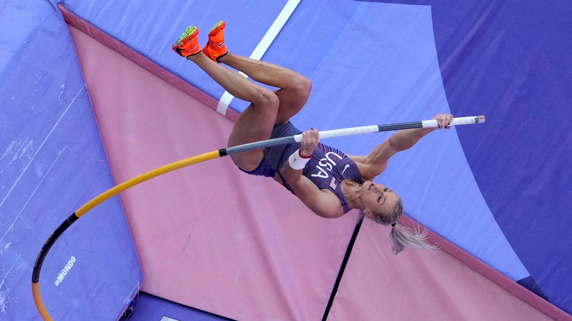 Ohio native Katie Moon of Olmsted Falls will defend her pole vault gold medal in the Paris Olympics as she has now advanced to the final.