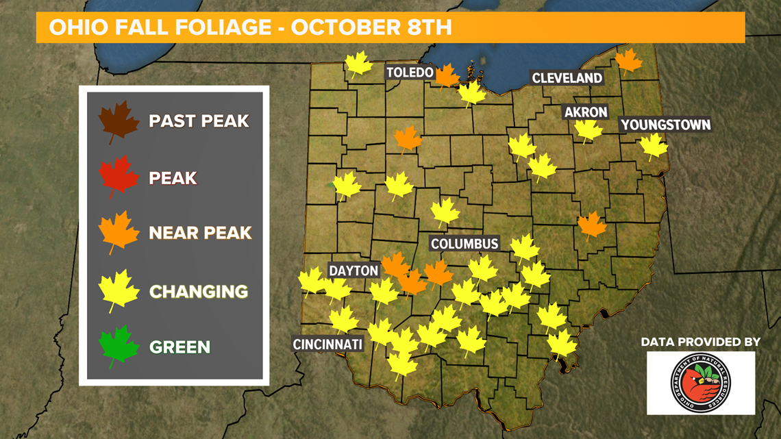 Fall Foliage Check the leaf color across Ohio 2020