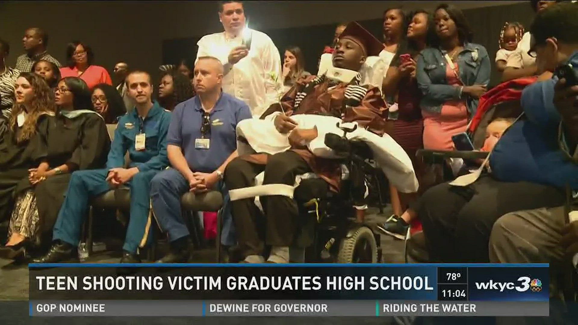 High school athlete shot, paralyzed graduates | wkyc.com