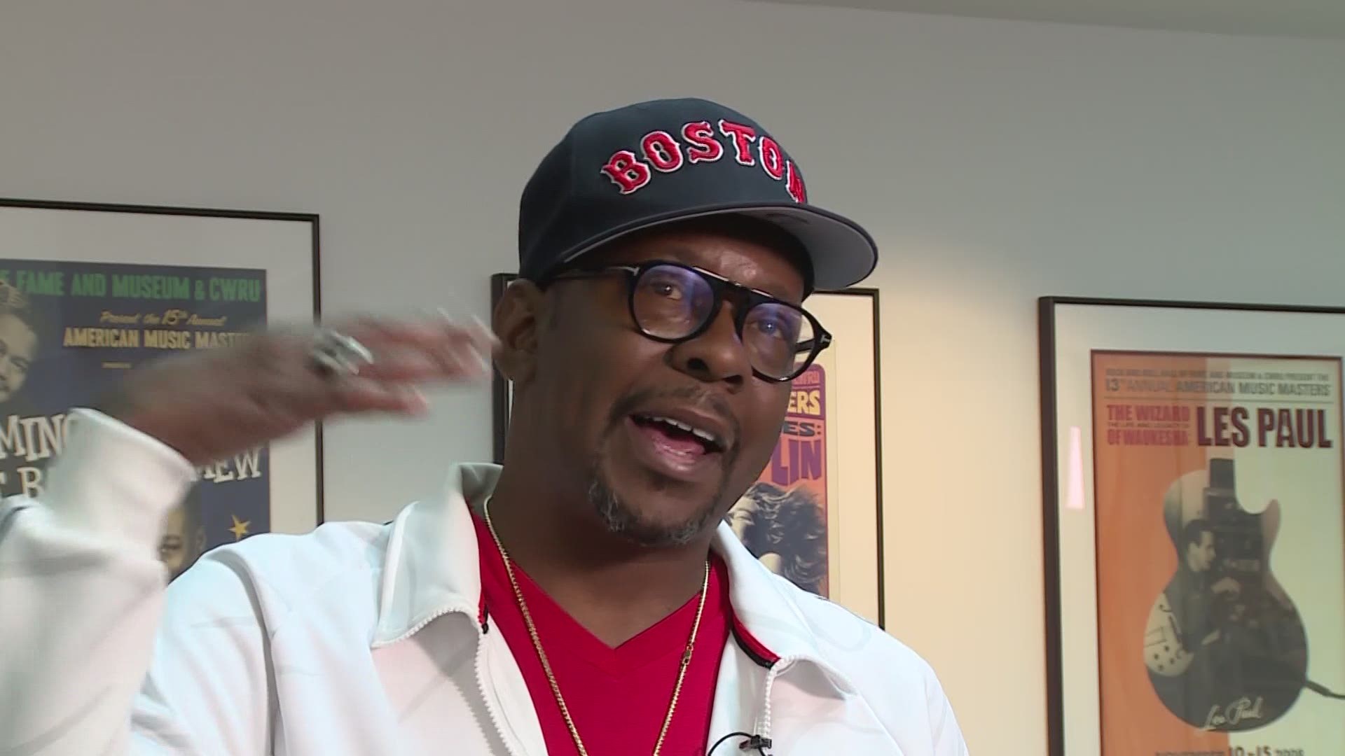 Bobby Brown visited the Rock and ROll Hall of FAme to donate an outfit and stopped to talk about his career, influences, and what he hopes fans will think  of when they see his outfit in the museum.
