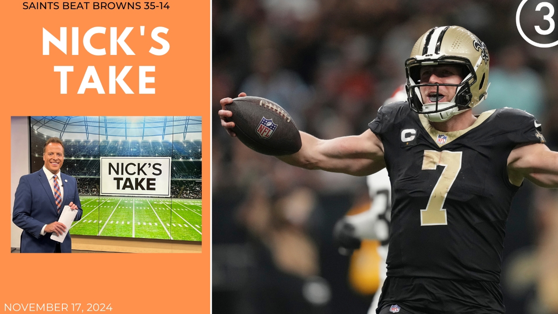 The Browns entered their game against the New Orleans Saints as a one-point road favorite, but left the Superdome with a 35-14 loss.