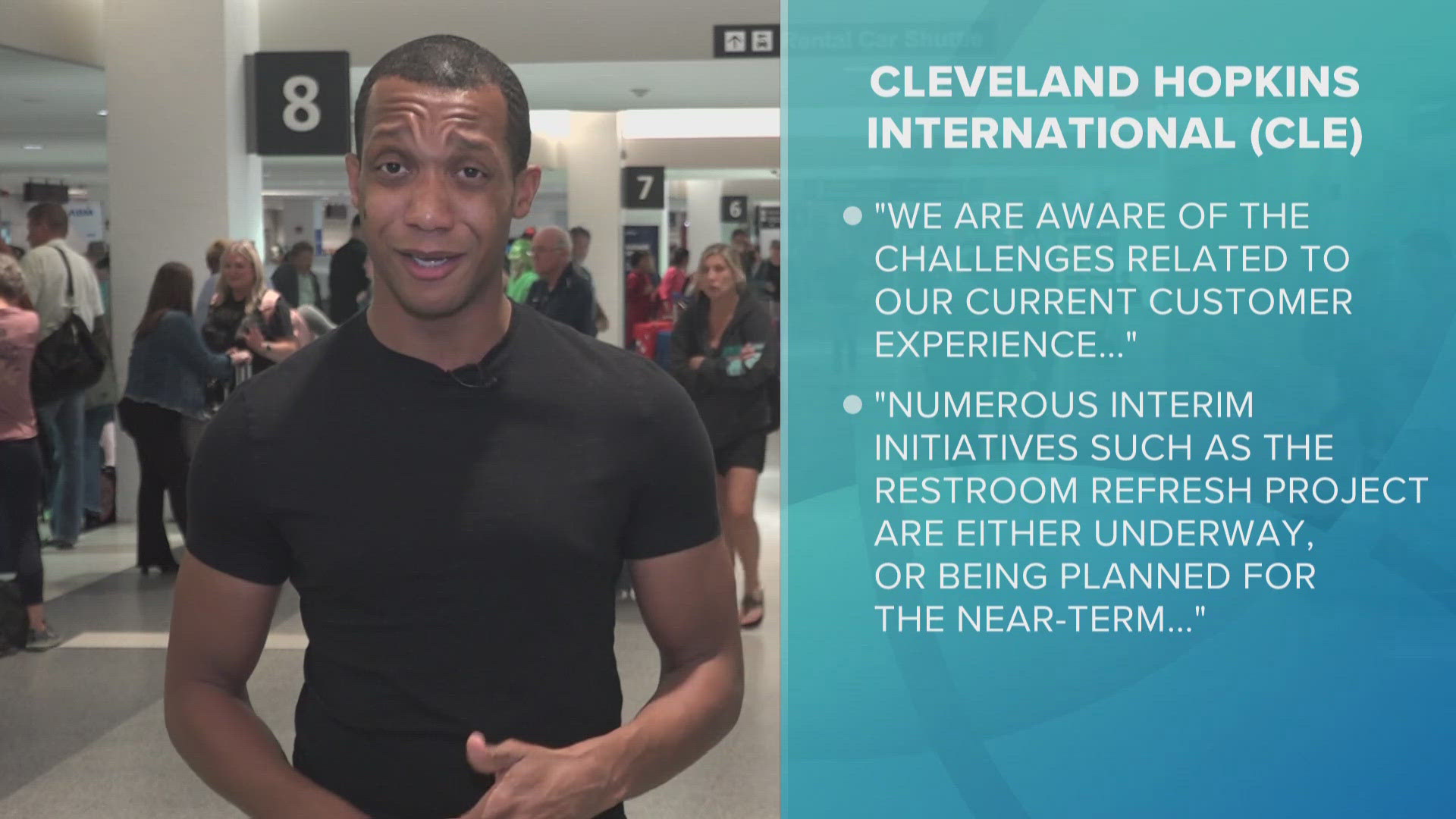 Among 'medium' North American airports, CLE ranked last out of 15 surveyed, scoring 580 out of 1,000 in J.D. Power's overall customer satisfaction index ranking.