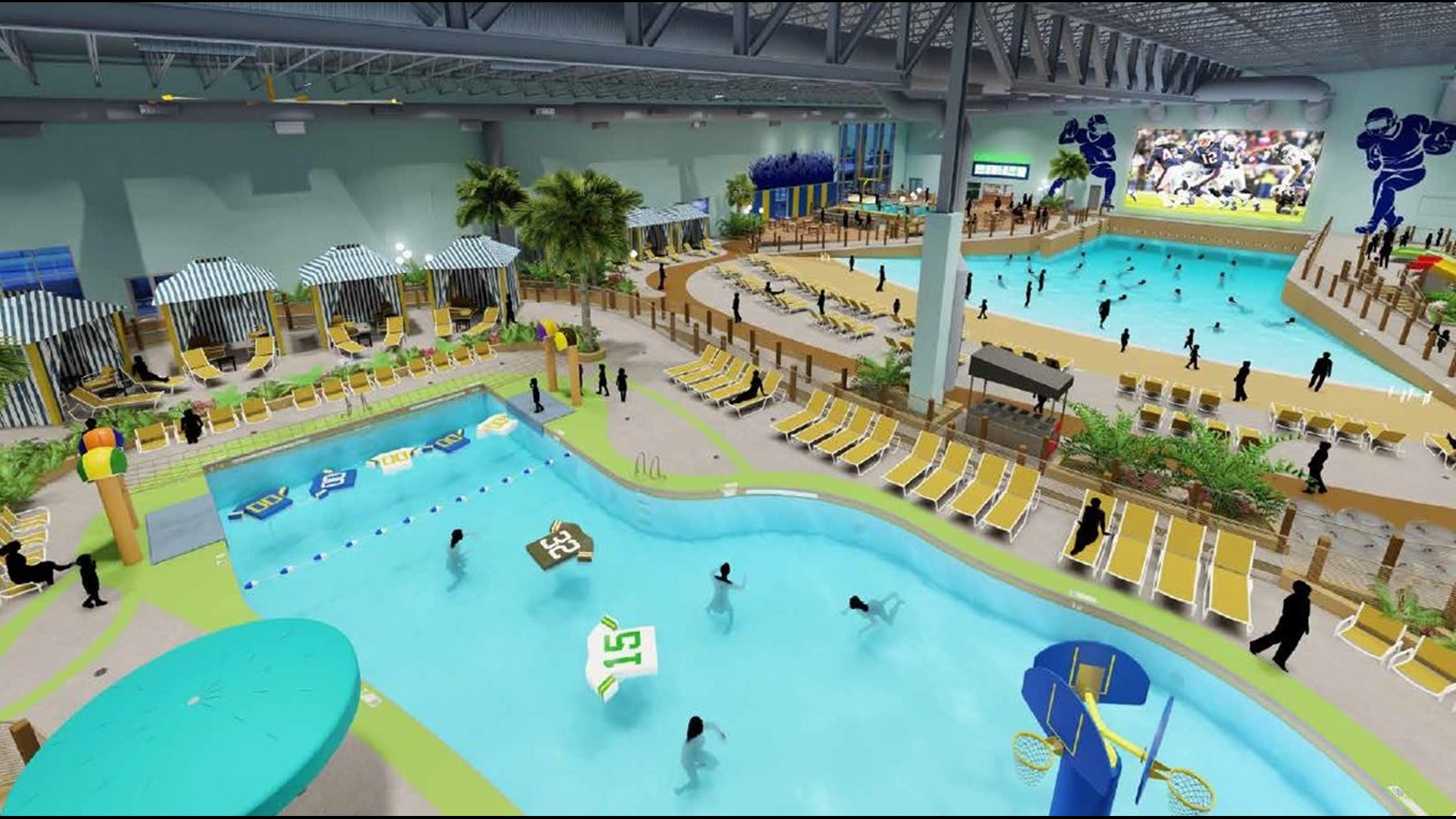 Footballthemed waterpark at Hall of Fame Village in Canton