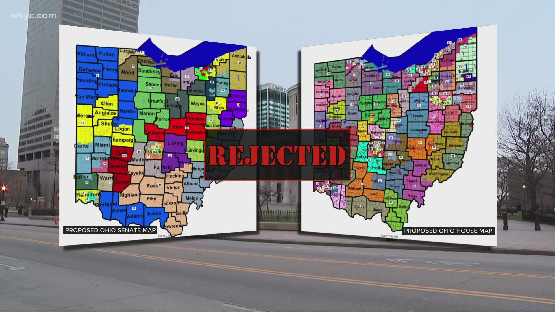 The commission is reviving maps previously declared unconstitutional by the Ohio Supreme Court. They are making adjustments to submit by the midnight deadline.