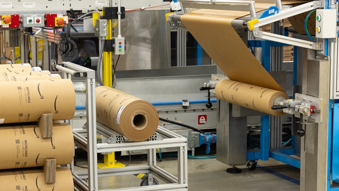 fulfillment center eliminates plastic outbound packaging
