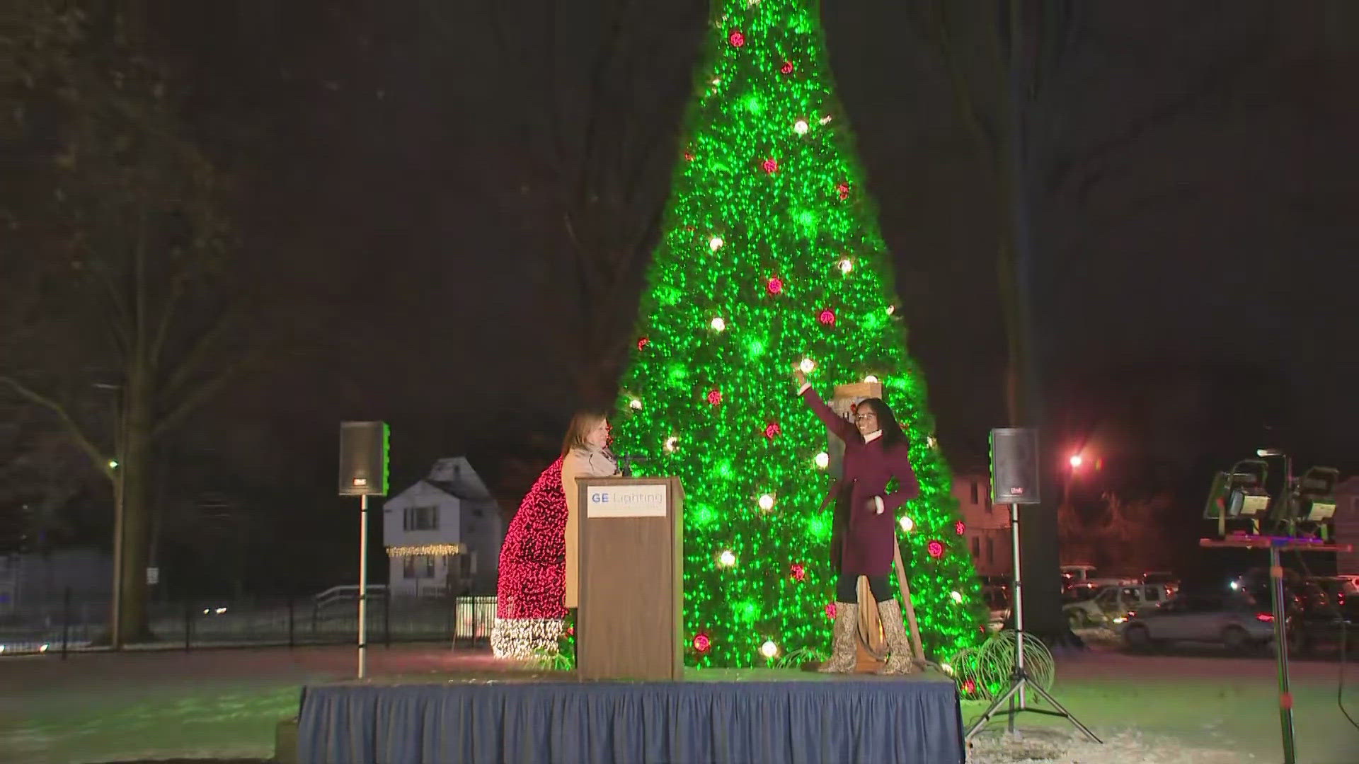 The switch has been flipped Friday to light up the night at the Nela Park holiday display in East Cleveland. 3News' Stephanie Haney gives us a First Look.