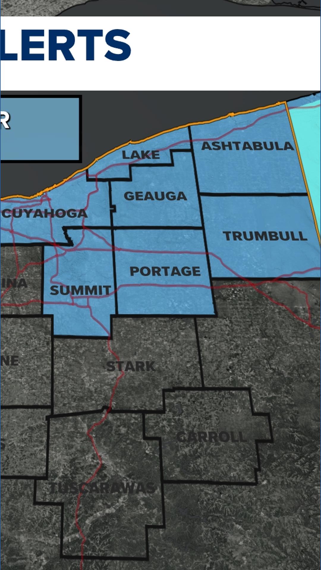 Winter Weather Advisory issued for several Northeast Ohio counties ...