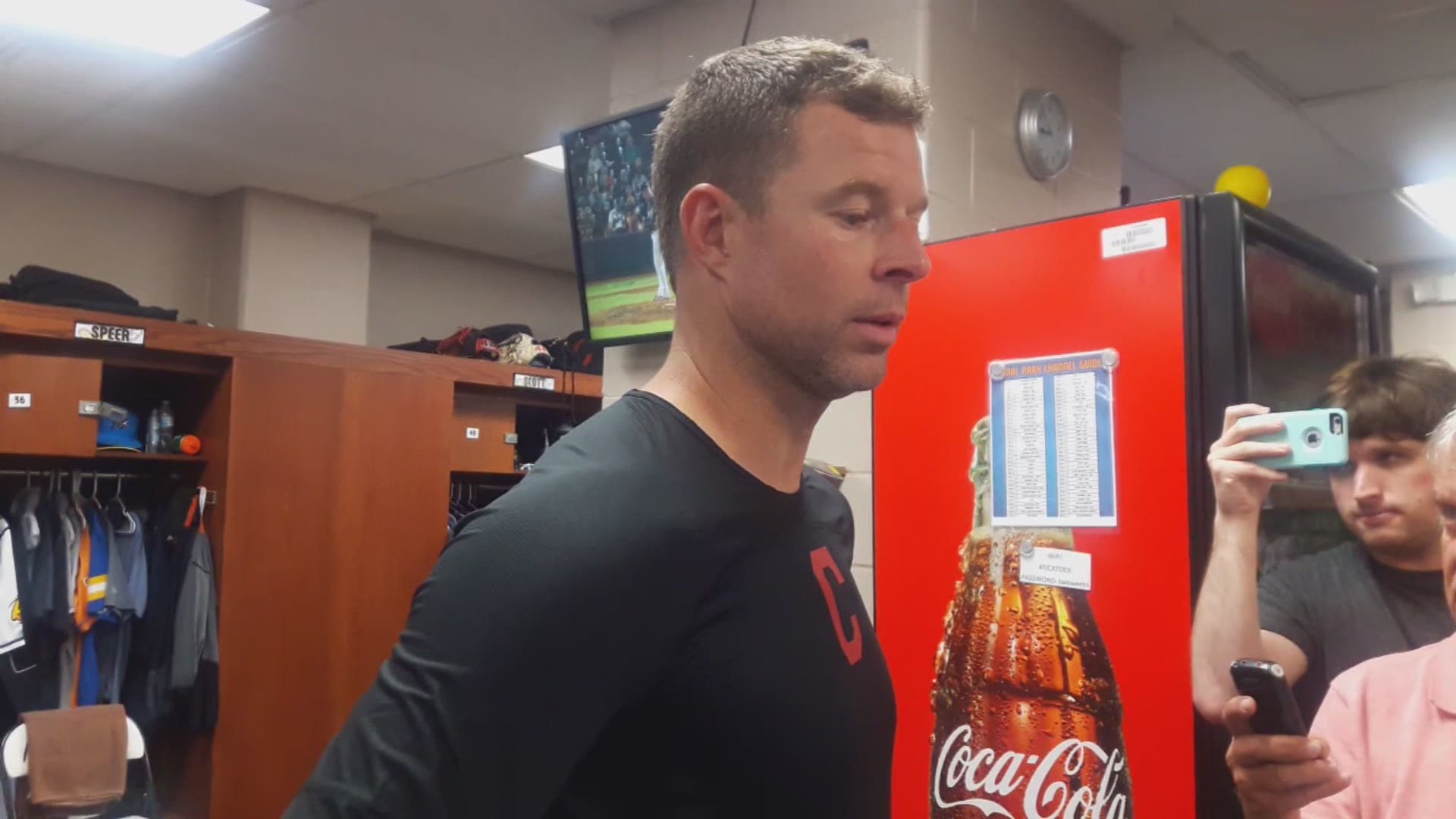 Following a rehab start for the Akron Rubber Ducks, Indians pitcher Corey Kluber talked with reporters about his outing. He allowed a run on two hits with six strikeouts in four innings.