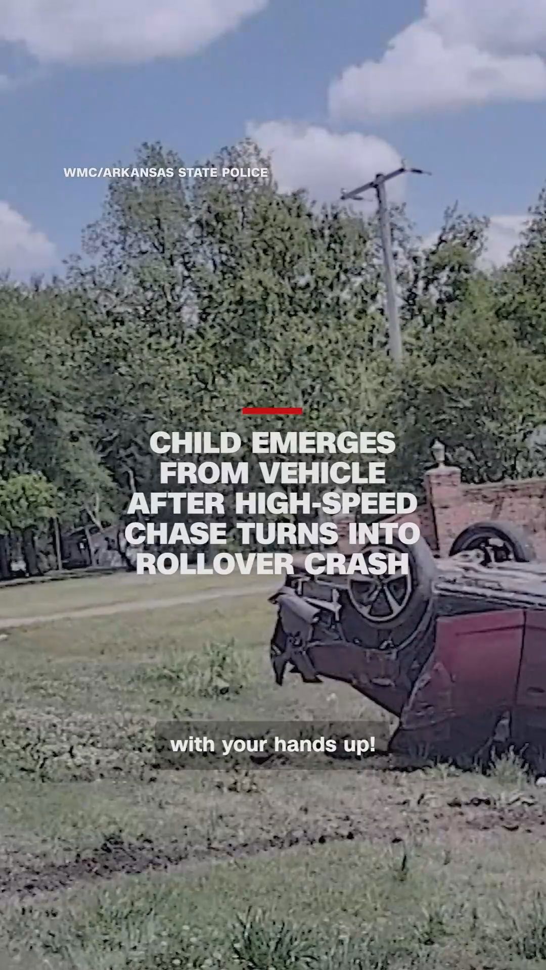 Child emerges from vehicle after high-speed chase turns into rollover ...