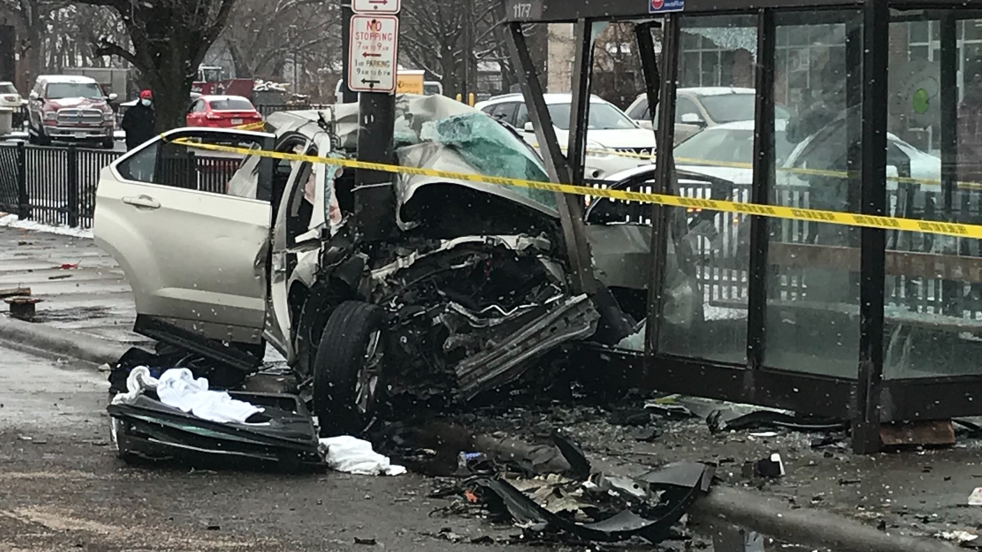 Two people in hospital after SUV crashes into utility pole | wkyc.com