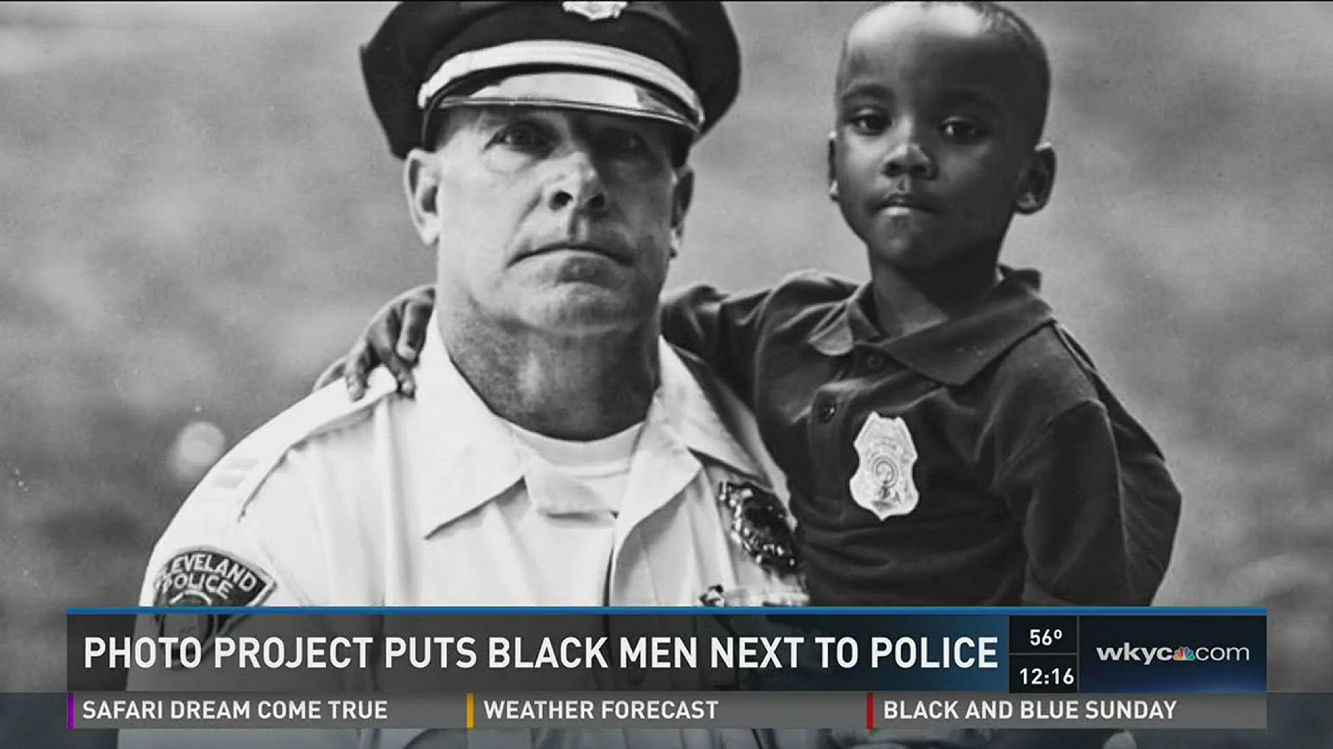 Photo project puts black men next to police