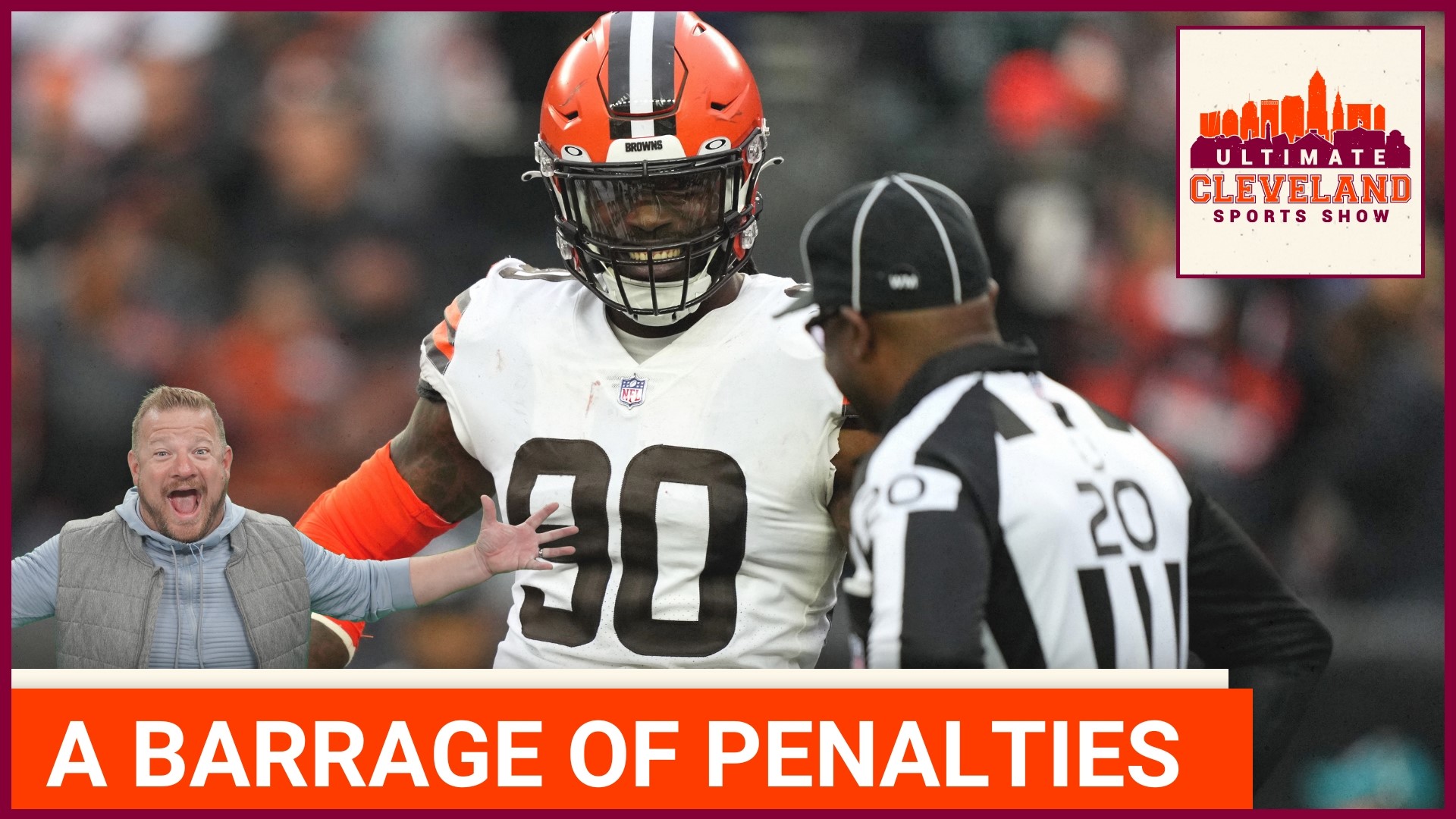 The Cleveland Browns had nine penalties for 98 yards. Who's