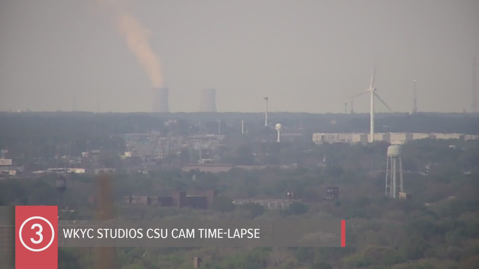 Check out our Saturday evening weather time-lapse showing the wind turbine at Lincoln Electric and the cooling towers at the Perry Nuclear Power Plant. #3weather