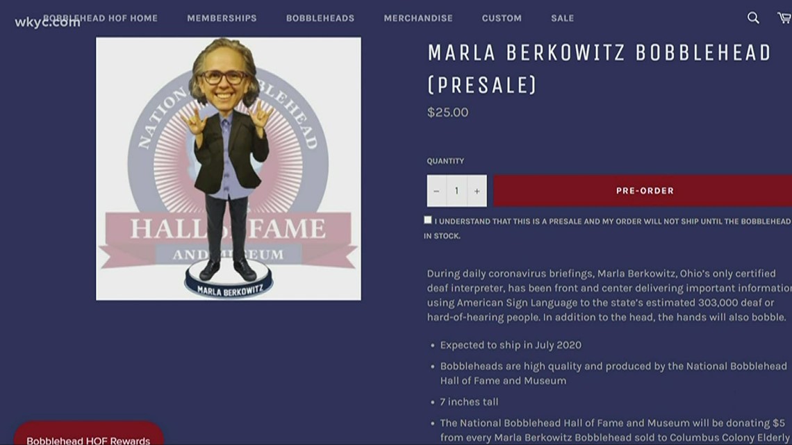 Interpreter Marla Berkowitz receives her own bobblehead for