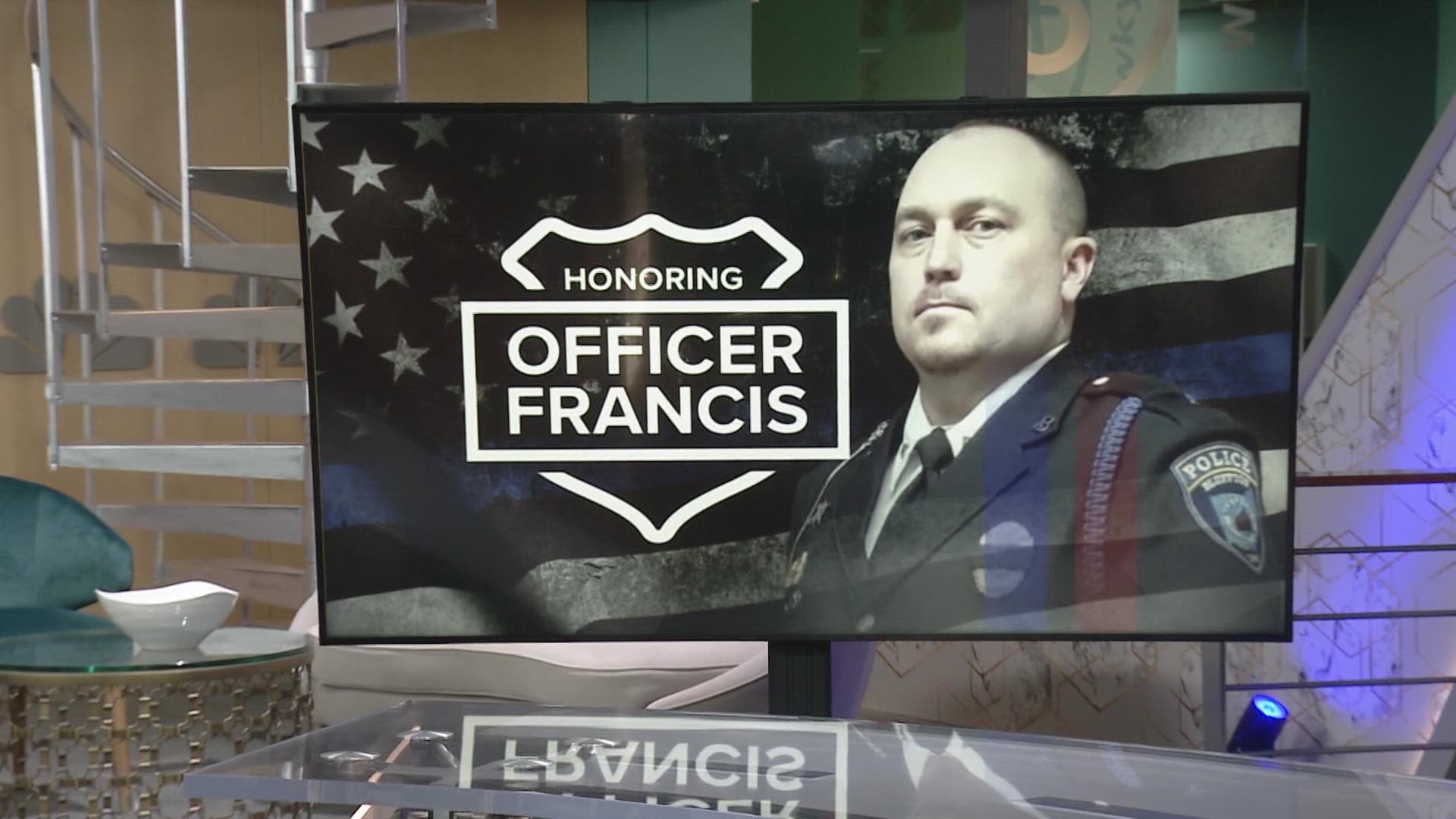 The Northwest Ohio community paid their respects to fallen Bluffton police officer Dominic Francis on Friday.
