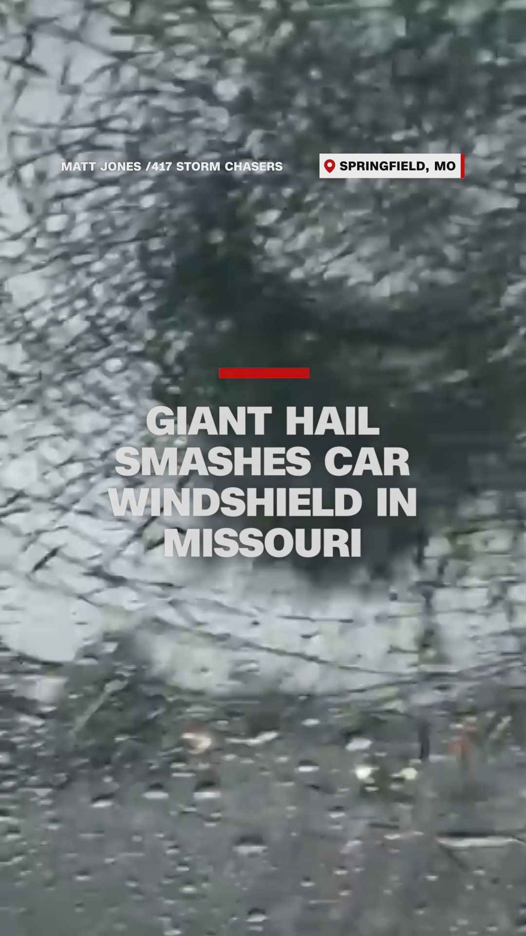 Massive hail smashes car windshield in Missouri | wkyc.com