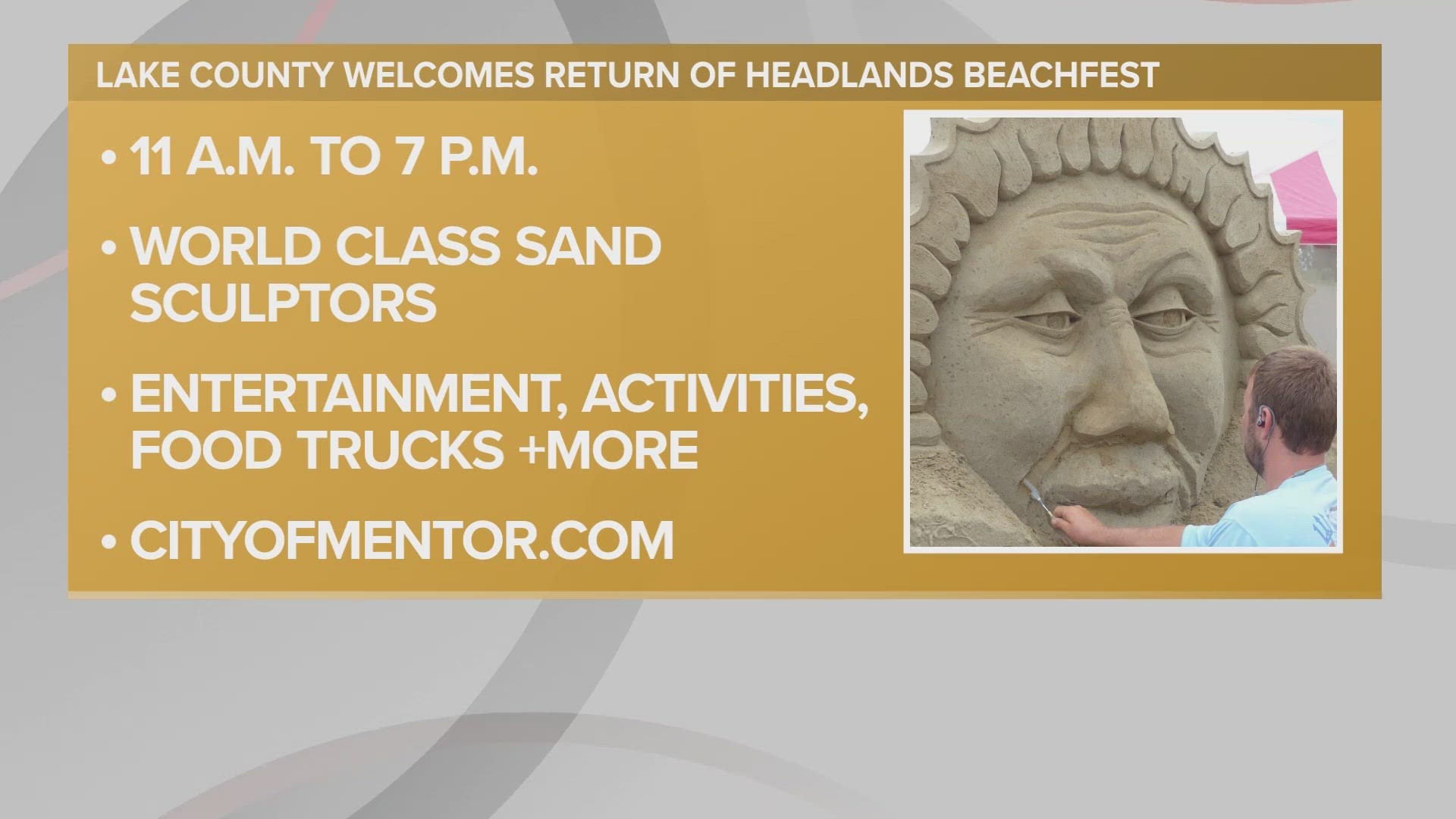 When is Headlands BeachFest in Mentor?