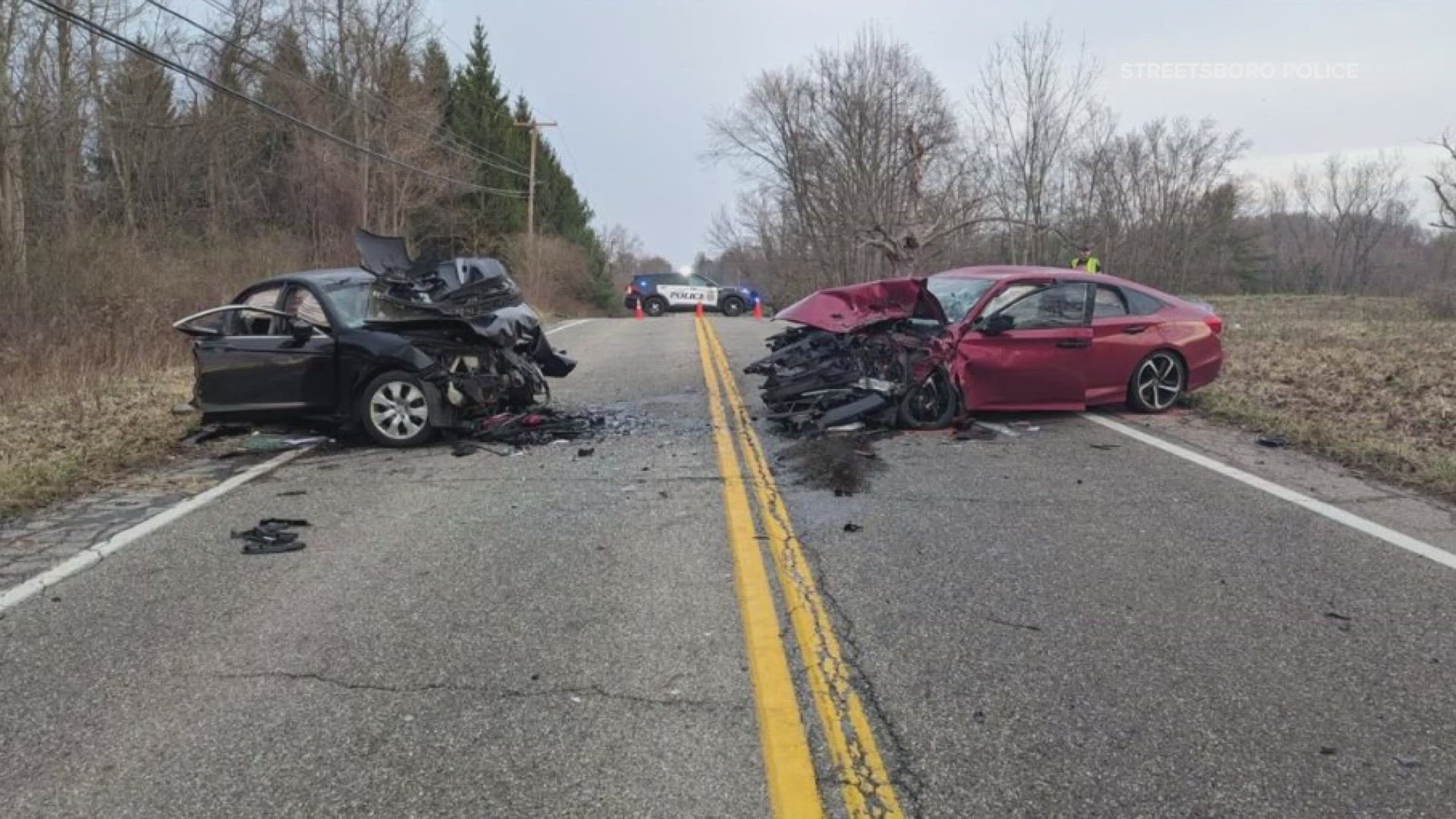 The crash happened on State Route 43 near Kennedy Road. Police have determined that the at-fault driver illegally passed slower-moving cars on a double yellow line.