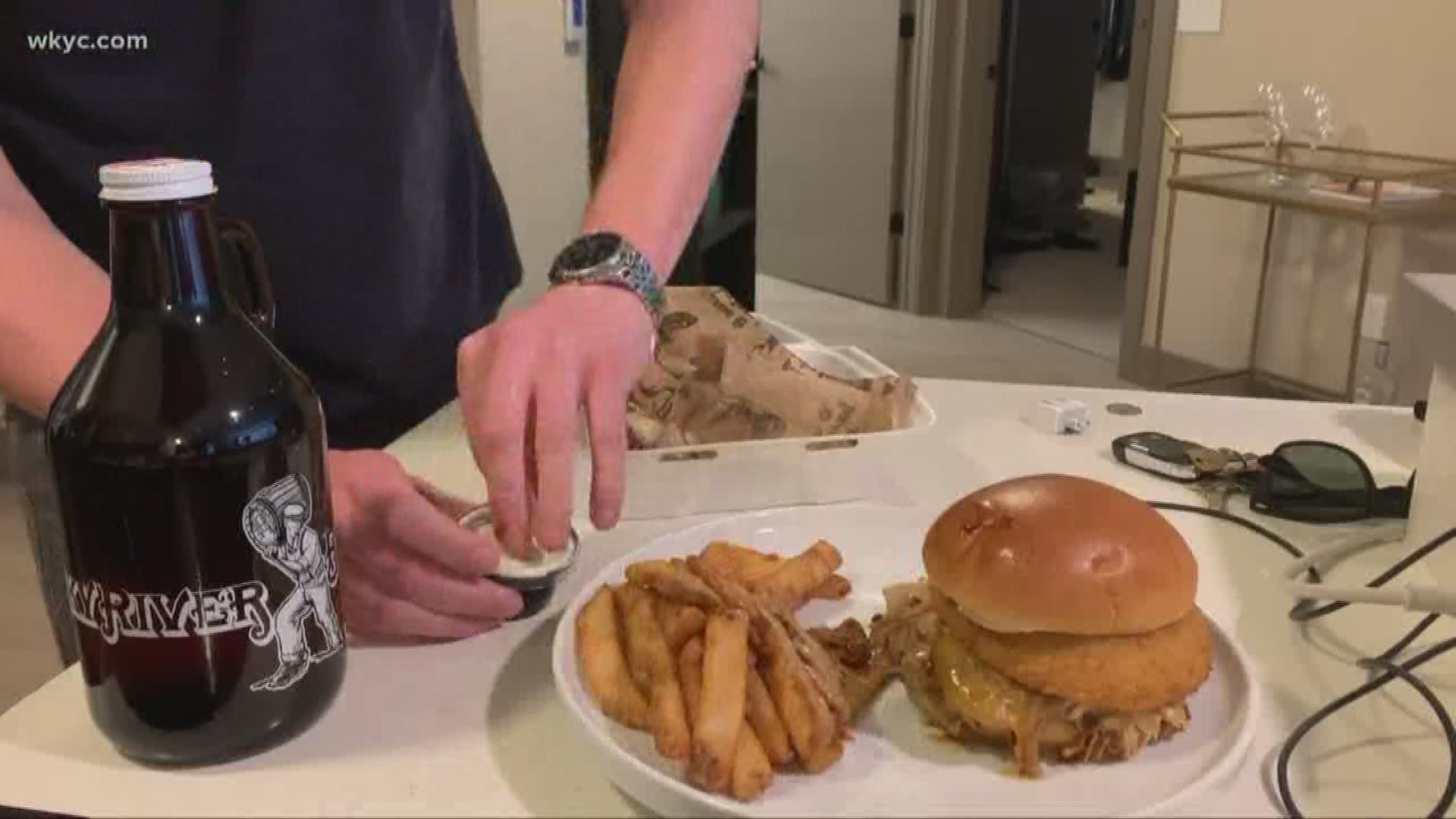 Hungry? Austin Love tried some takeout from Rocky River Brewing Company in honor of 'Takeout Tuesday.'