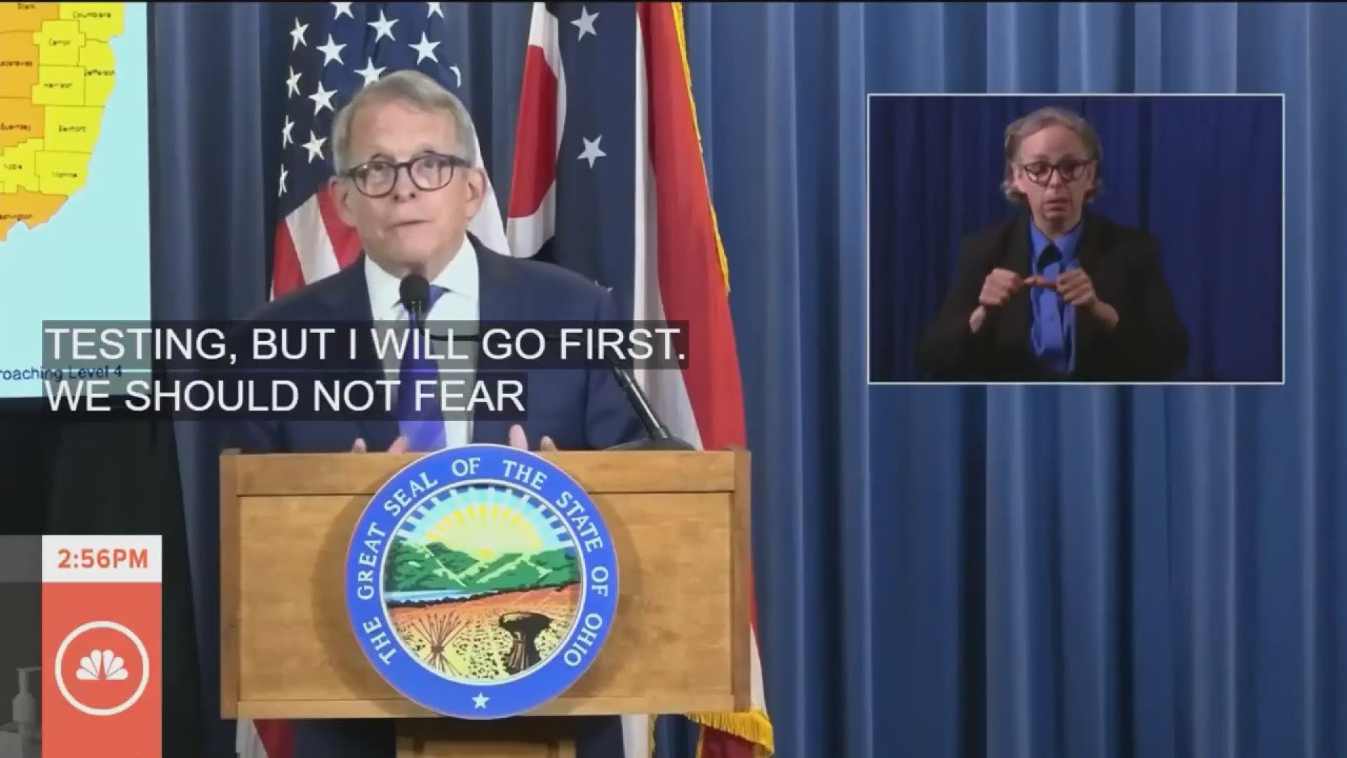 "We’re going to get out of this," Gov. DeWine said of the COVID-19 pandemic. "There is sunlight out there. We are going towards it. We’re going to make it."