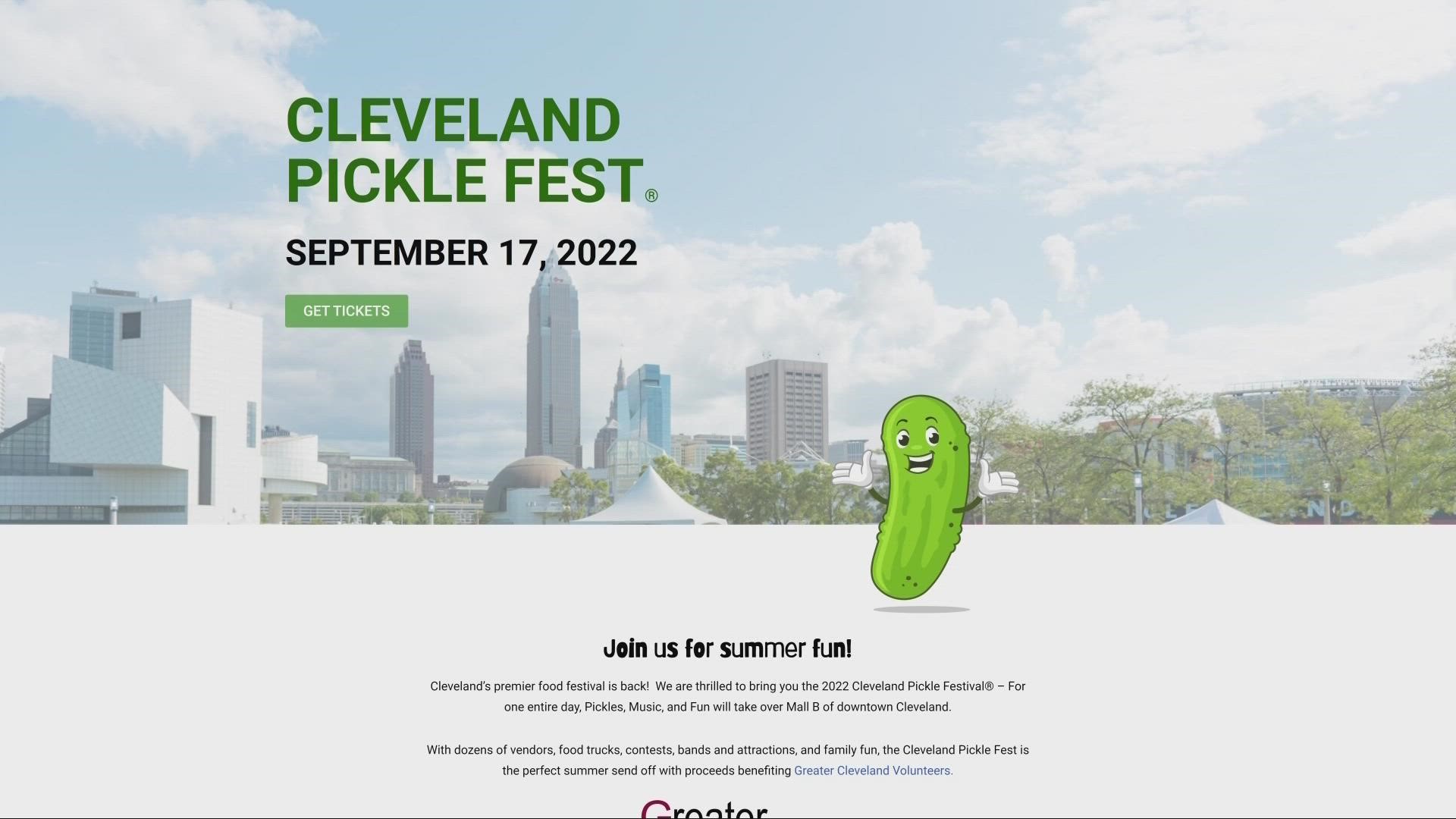 So whether you have a mild pension for pickles, or you're a passionate pickle person, your people await you this weekend at Cleveland Pickle Fest.