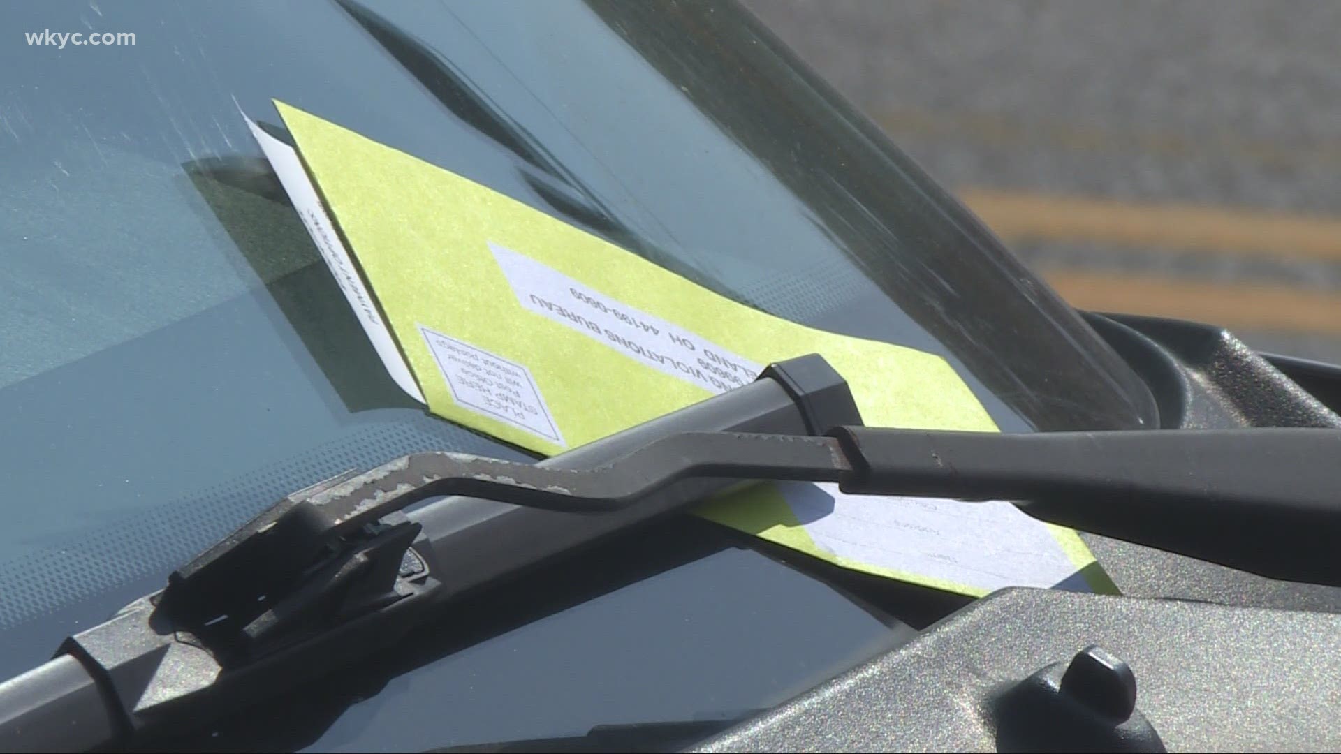 New temporary no parking signs are all over downtown Cleveland.  The bright orange signs say no stopping or parking today through Wednesday.