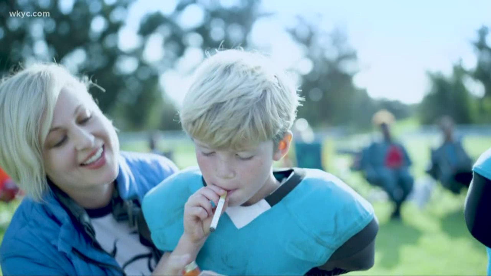 The PSA released by Concussion Legacy Foundation equates kids playing youth tackle football with letting them light up.