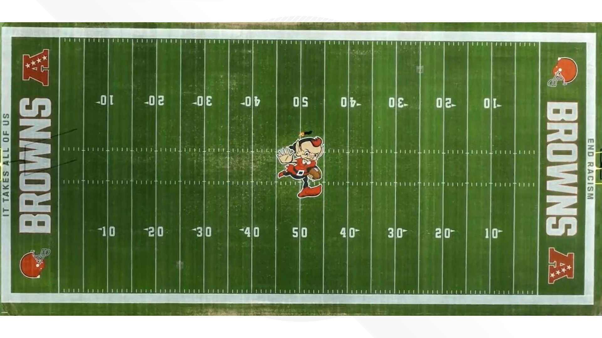 Cleveland Browns unveil 2022 field design with retro elf logo