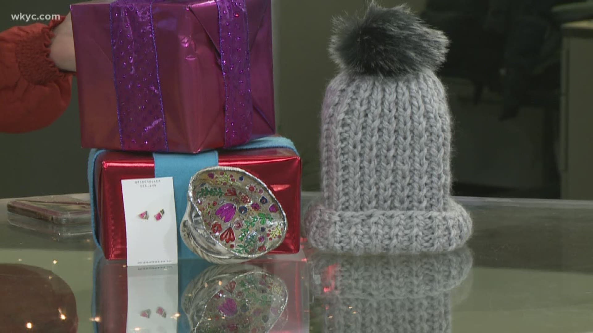 Dec. 12, 2019: Here's your chance to win! It's a two-prize Thursday as you can win a knit hat along with a floral shell jewelry dish and earring set.