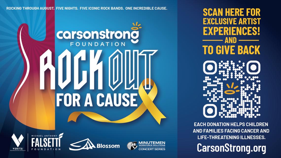 'Rock Out for a Cause' | CarsonStrong Foundation announces benefit concerts to take place at Blossom Music Center throughout August