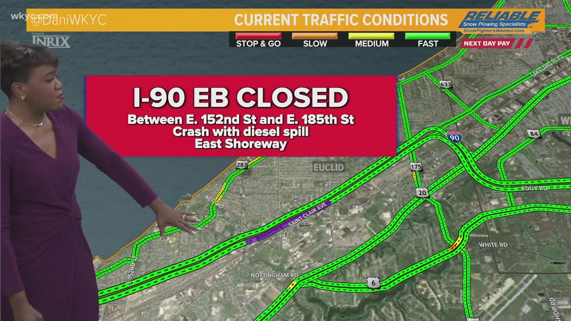 Drivers Face Detour As I 90 East Closes For Crash At East 185th Street