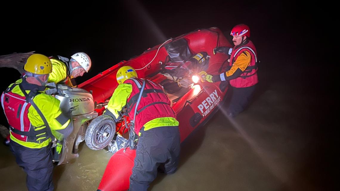 A man was rescued by multiple agencies from a cliff along Grand River in Painesville after being stranded due to strong currents, showcasing regional cooperation.