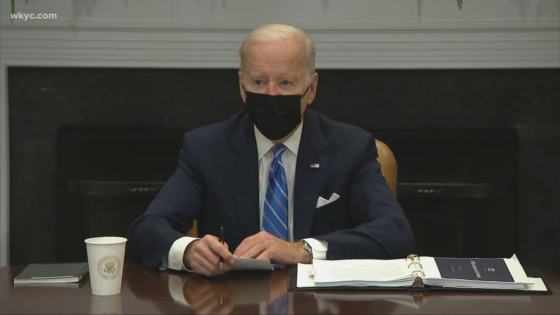 President Biden is expected to stress the importance of getting vaccinated against COVID-19.