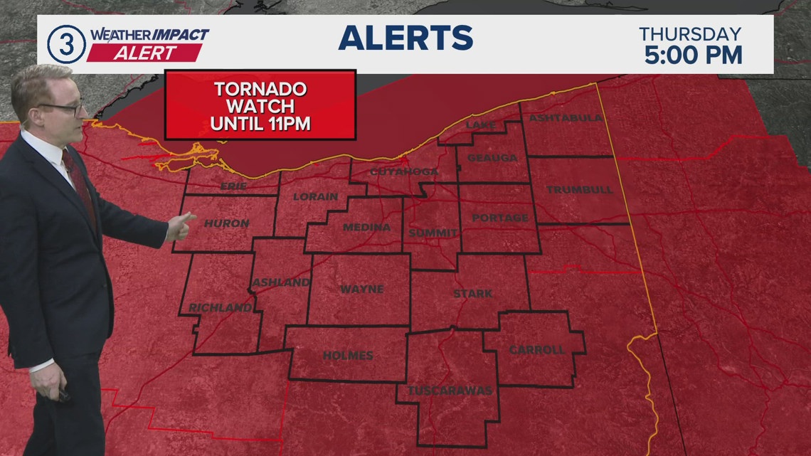Weather Impact Alert: Tornado watch issued for all of Northeast Ohio ...