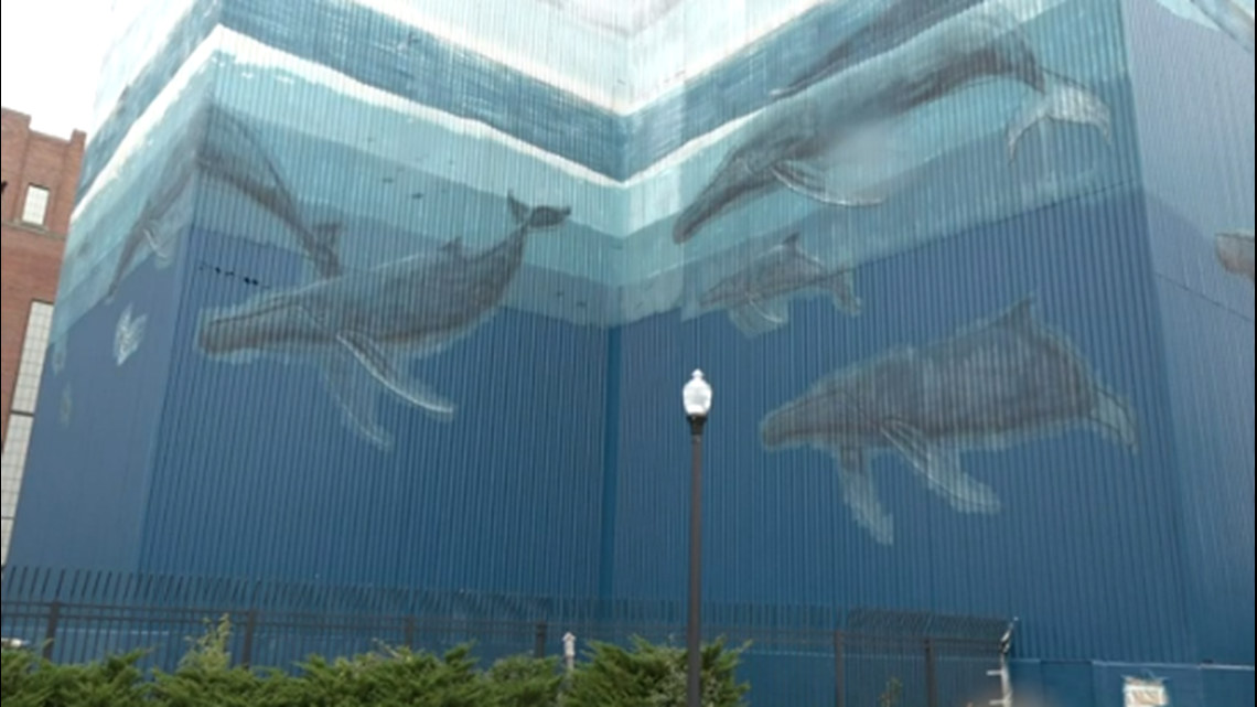 Restoration begins on Cleveland Public Power whale mural