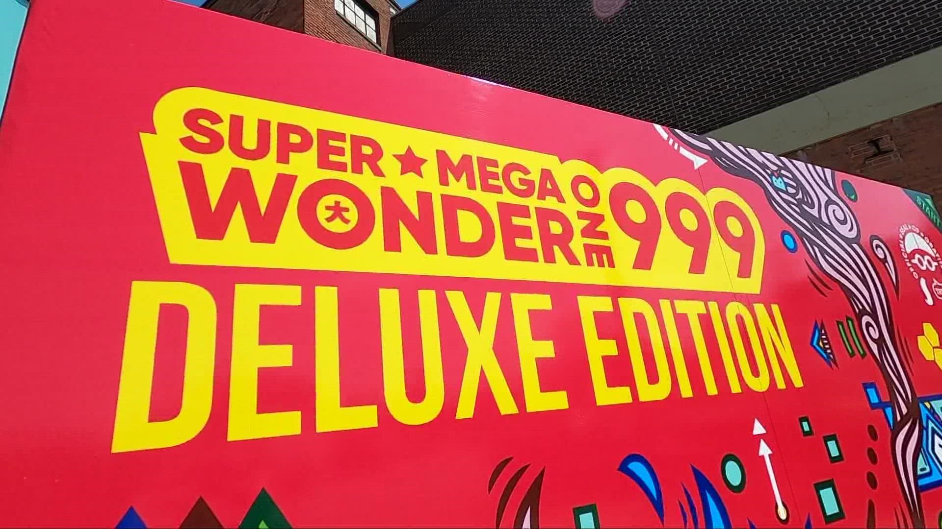 Jordan Wong's Super Mega Wonder 1999 artwork is featured in Cleveland’s midtown district.