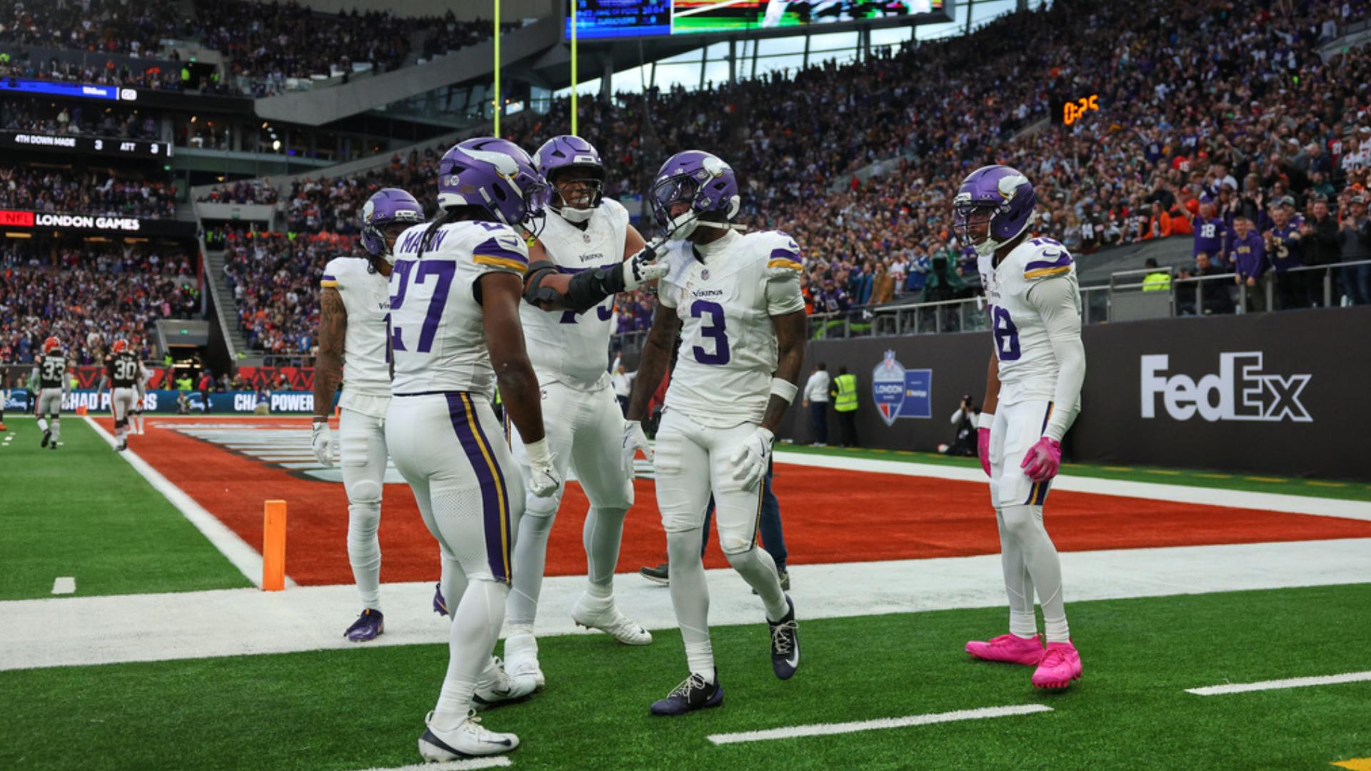 Touchdown Min Cleveland Browns fall to Minnesota Vikings 21-17 in London after last ...