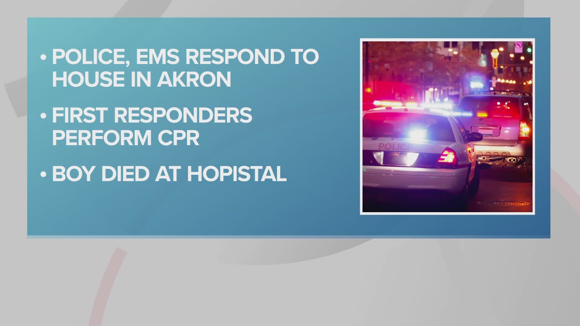 The Akron Police Department is investigating the sudden death of a six-year-old child.