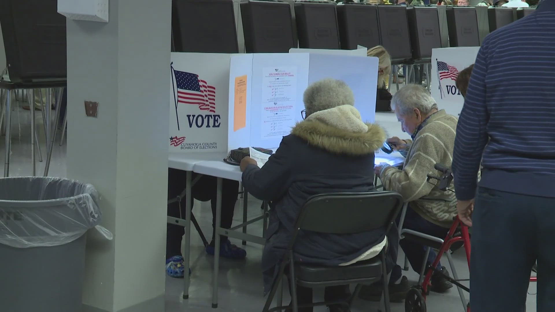 It's election day in Ohio as voters decide a number of races and issues, including the presidential battle between Vice President Harris and former President Trump.