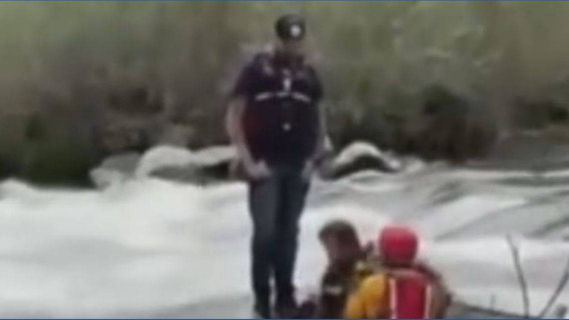 Two rescued from river after canoe gets stuck in rapid waters | wkyc.com