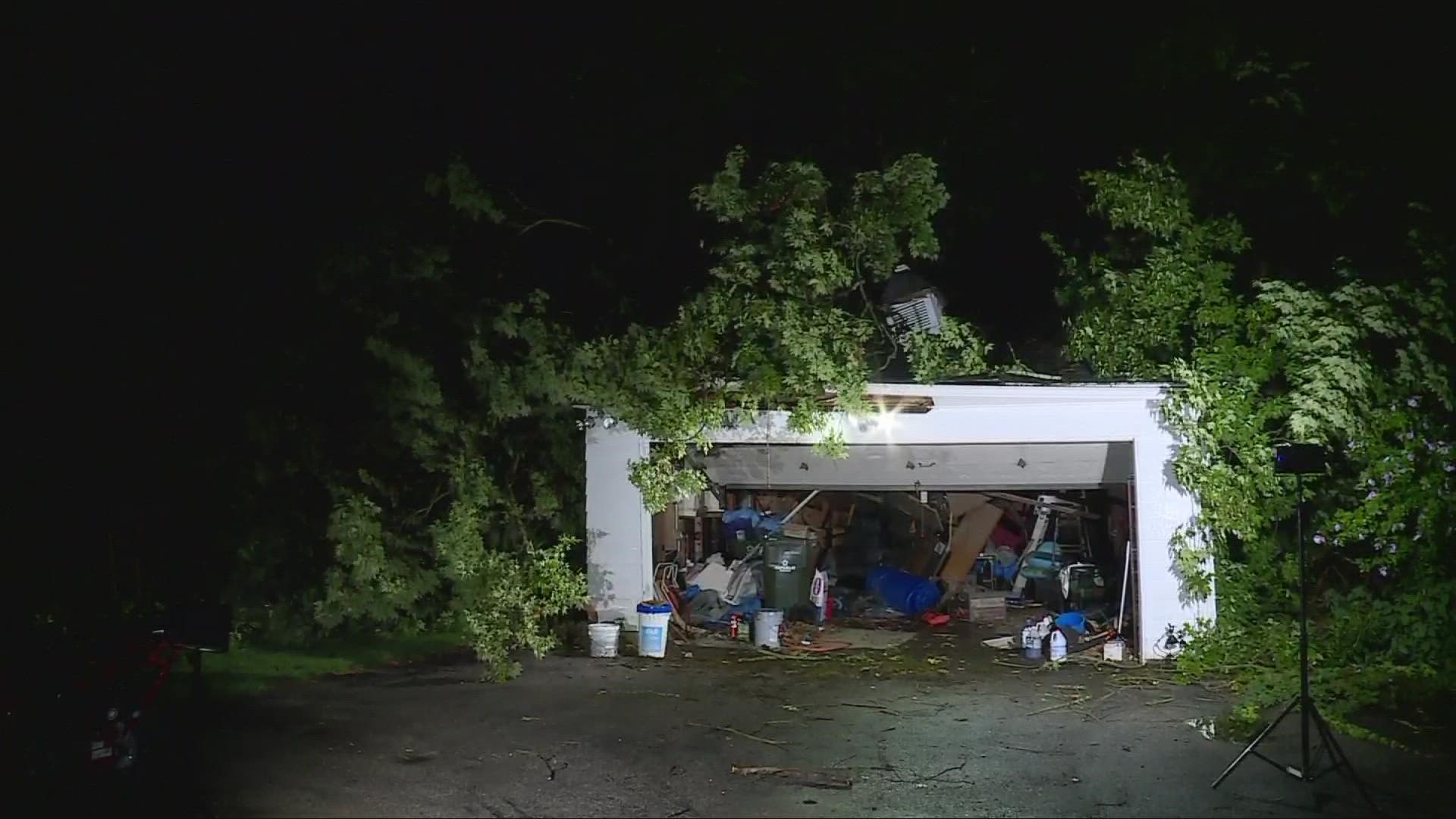 3News learned that a tree crashed into a house overnight in WIlloughby Hills. No one was injured.