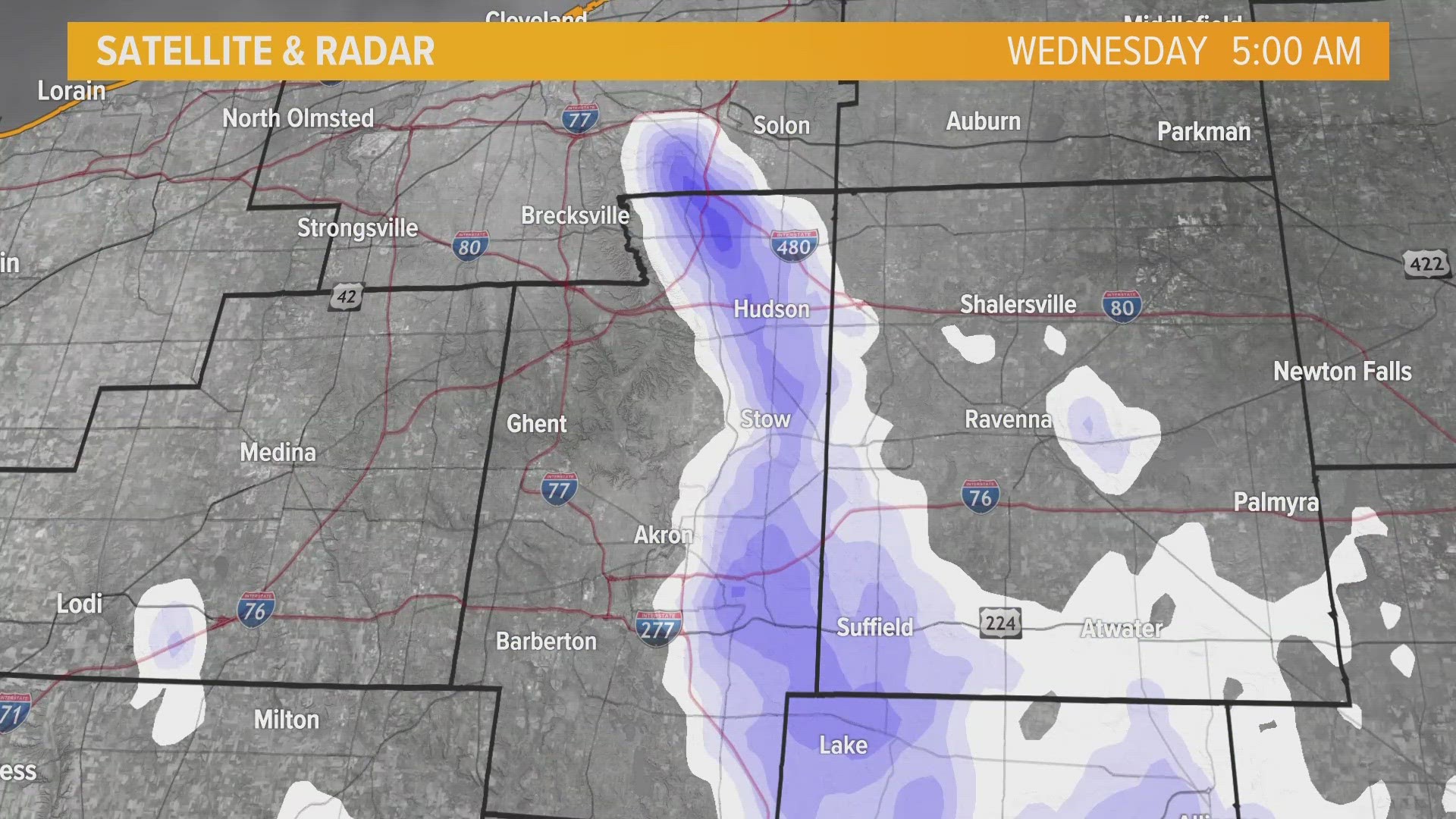 Many Northeast Ohioans are waking up to snow on Wednesday morning. Ashtabula County is under a Lake Effect snow warning until 1 p.m.