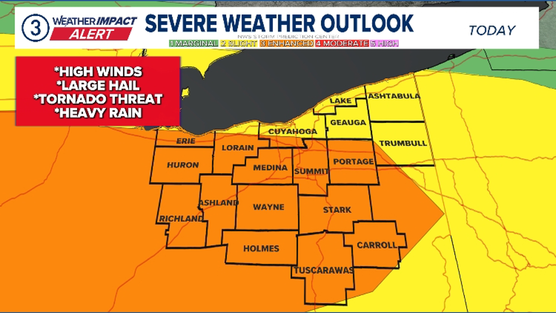 Weather Impact Alert: Heavy rain and strong storms later today in ...