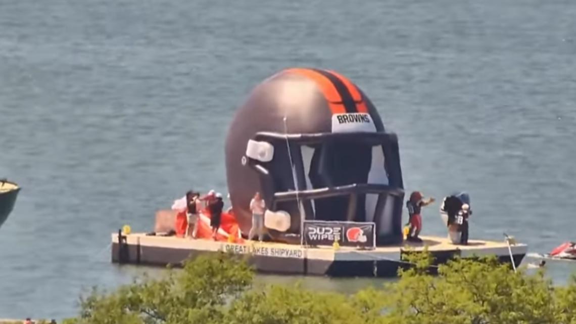 Cleveland Browns' new helmet teased with object floating on Lake